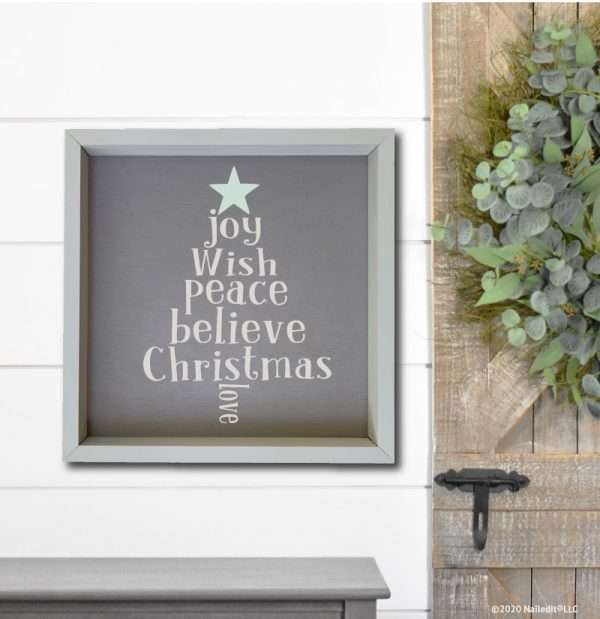 1007 Christmas Tree With Words