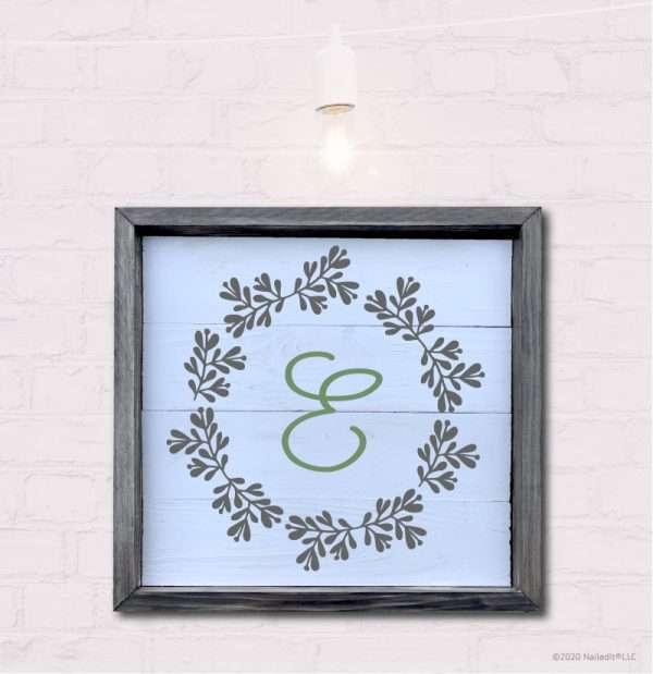 7024 Wreath Monogram