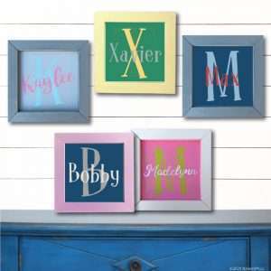 Youth Party - Framed Initial & Monogram RSVP