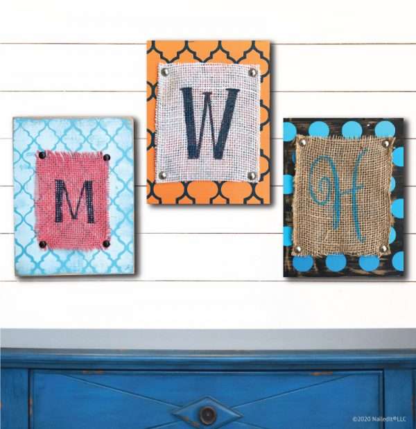 YP139 Burlap Initial Board Youth Party