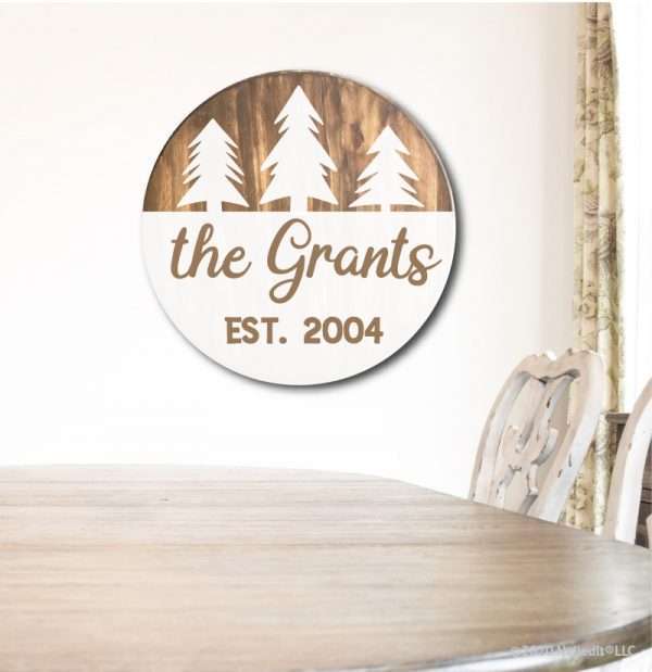 5353-C Half Circle Evergreen Trees