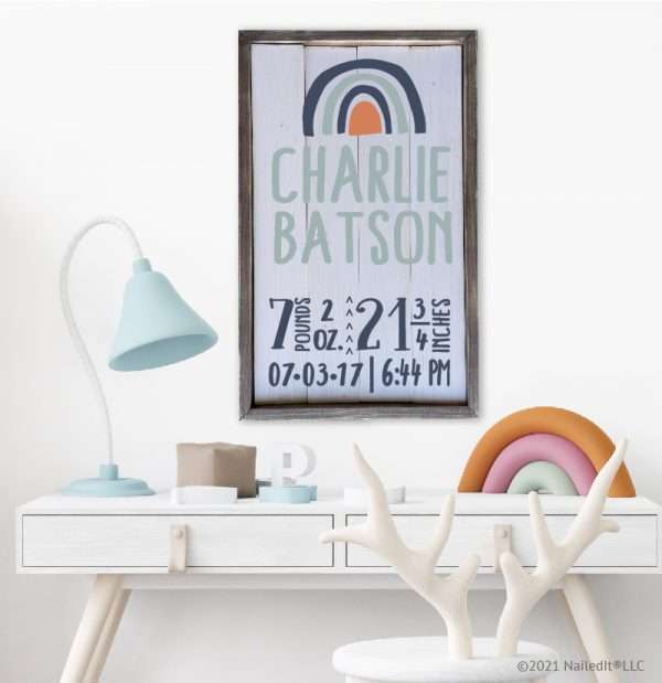 5475 Rainbow Birth Announcement