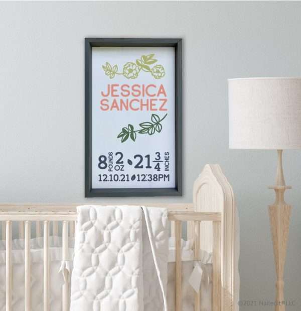 5482 Floral Birth Announcement