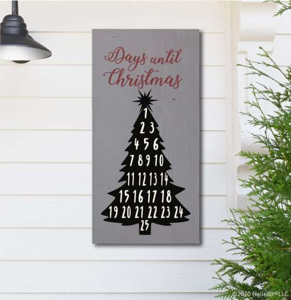 1016 Countdown to Christmas Tree Chalkboard