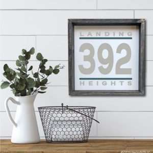 R5057 House Number Modern Split