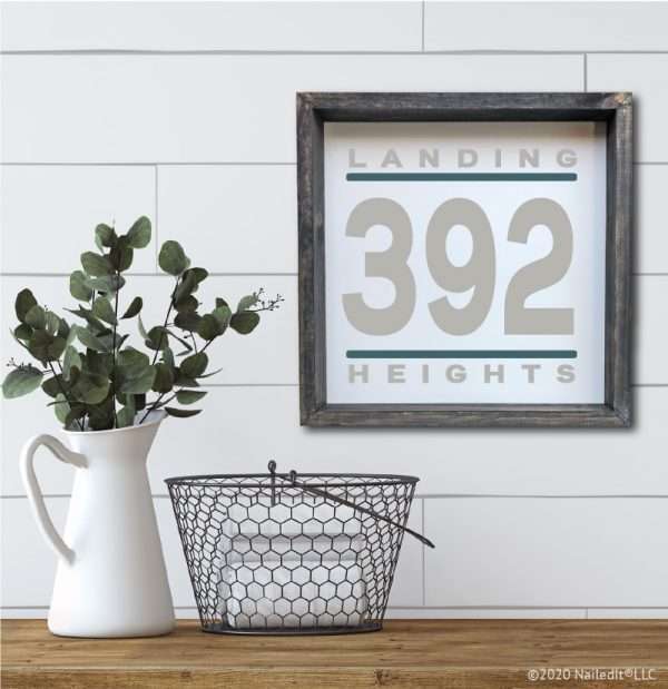 R5057 House Number Modern Split