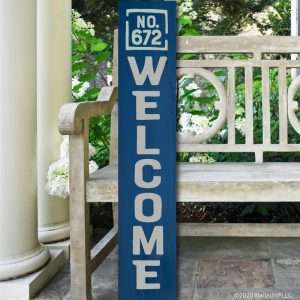 R5107 Welcome Porch Vertical House Number