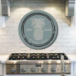 R5352A Pineapple Stamped Frame Year Name