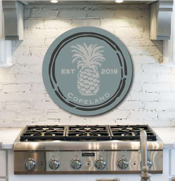 R5352A Pineapple Stamped Frame Year Name
