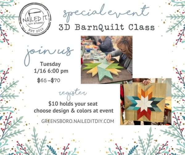 3D BarnQuilt  class 1/16