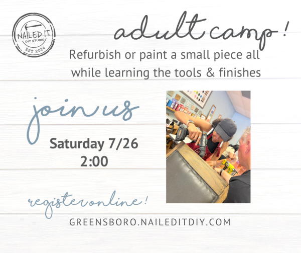 Adult Furniture Refurbishment Camp 7/26