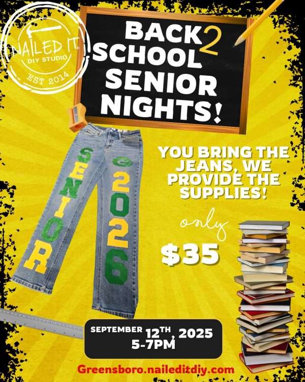 Back to School Senior Night Jean Painting 9/12