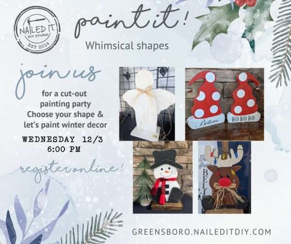 Paint it Whimsical Winter Shapes 12/3